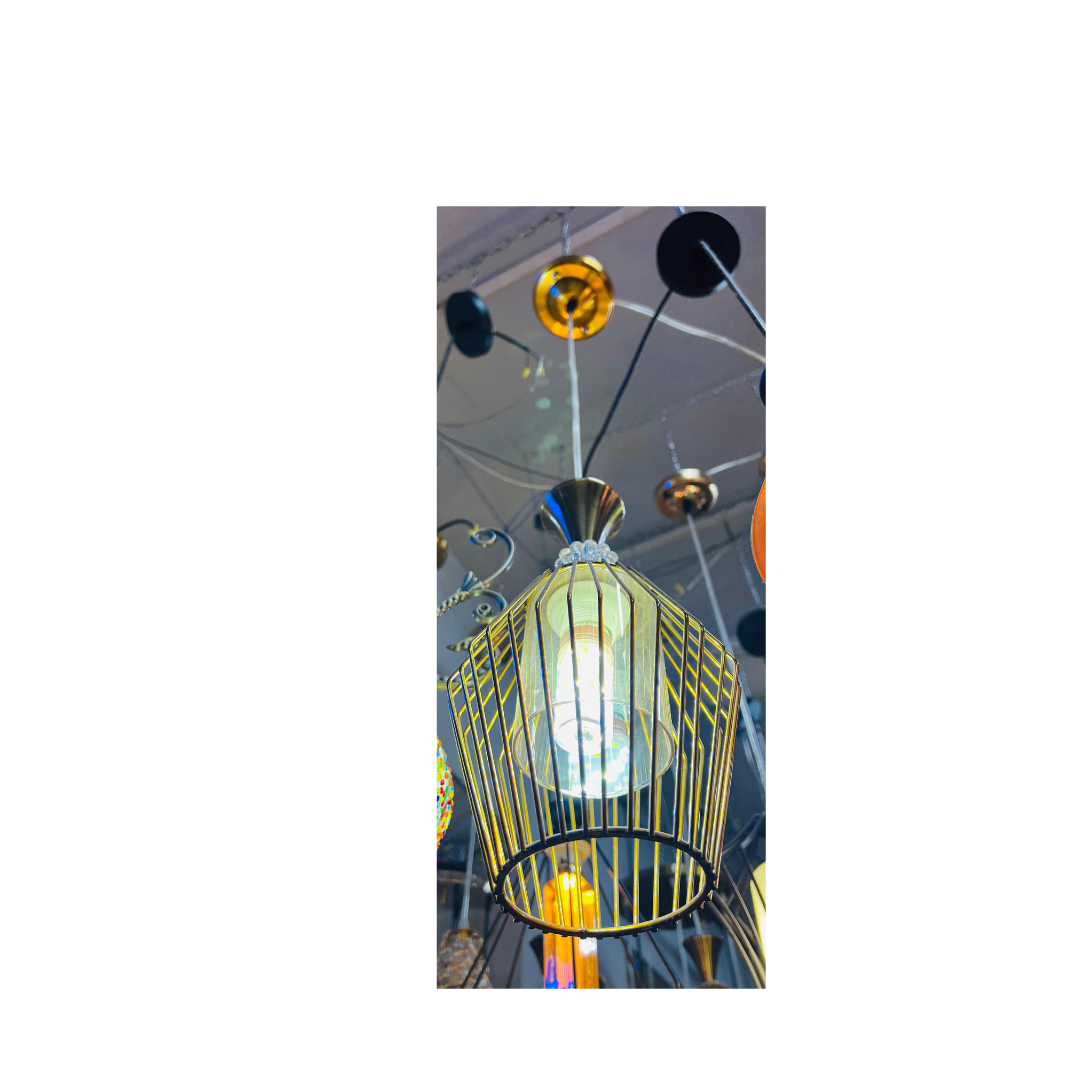 Golden Cage Pendant Light