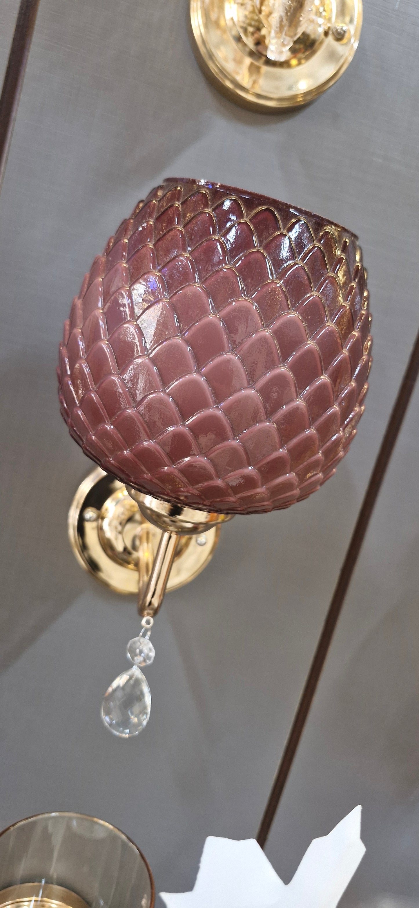 Plum Glass Wall Light