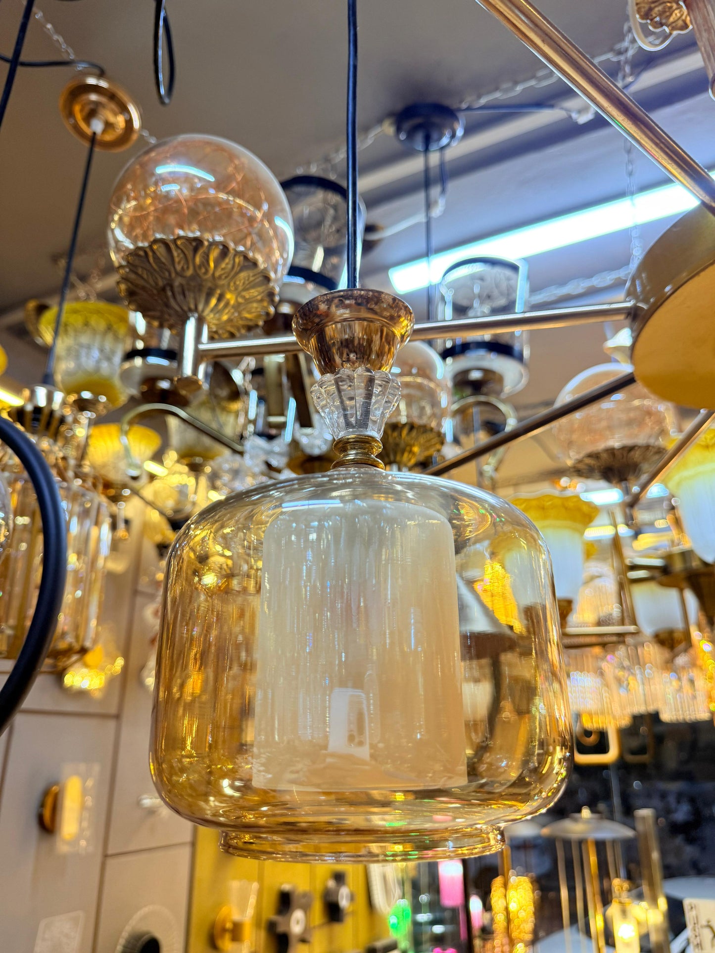 Double Glass Crystal Hanging