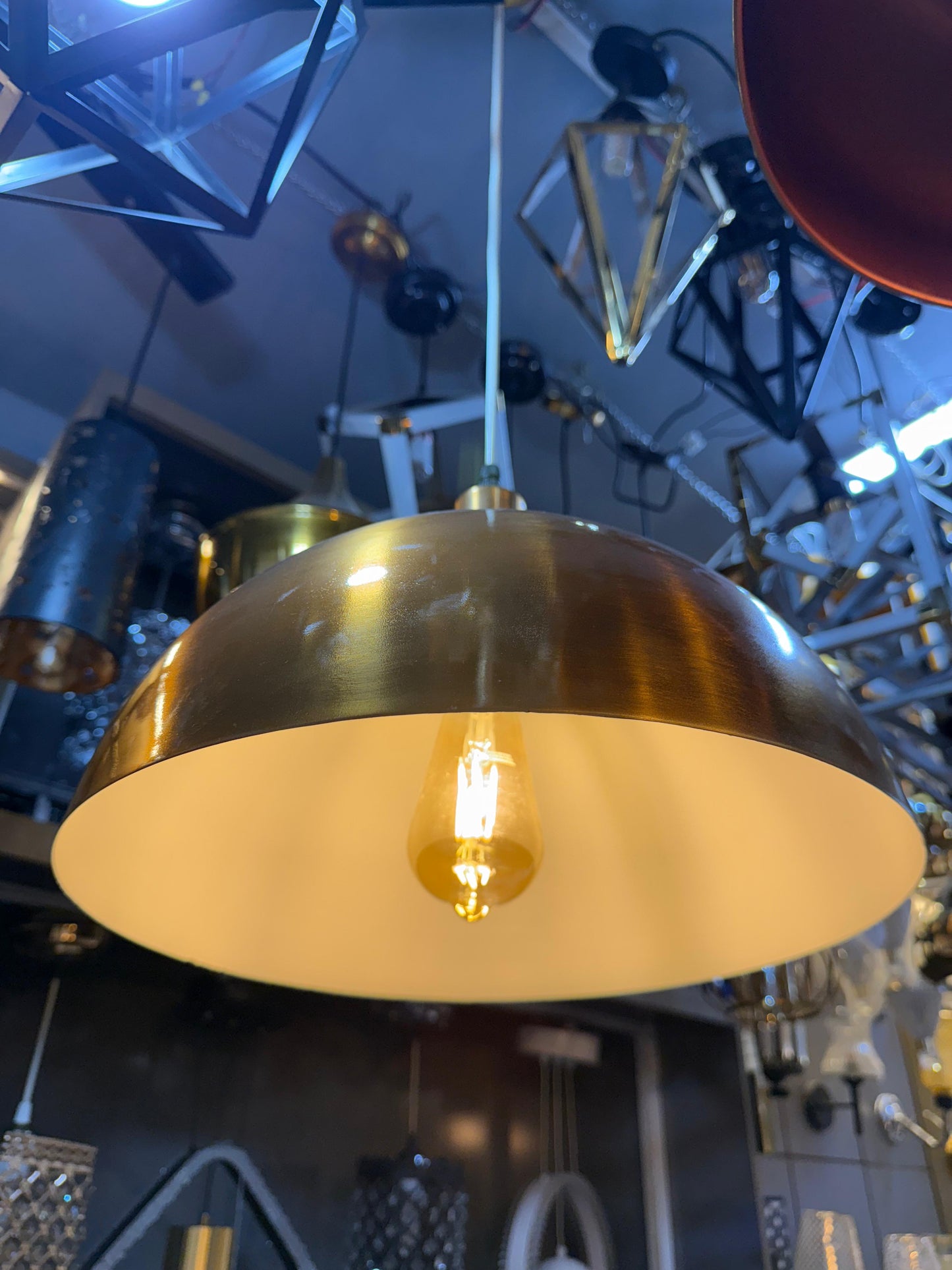 Golden Dome Pendant Light