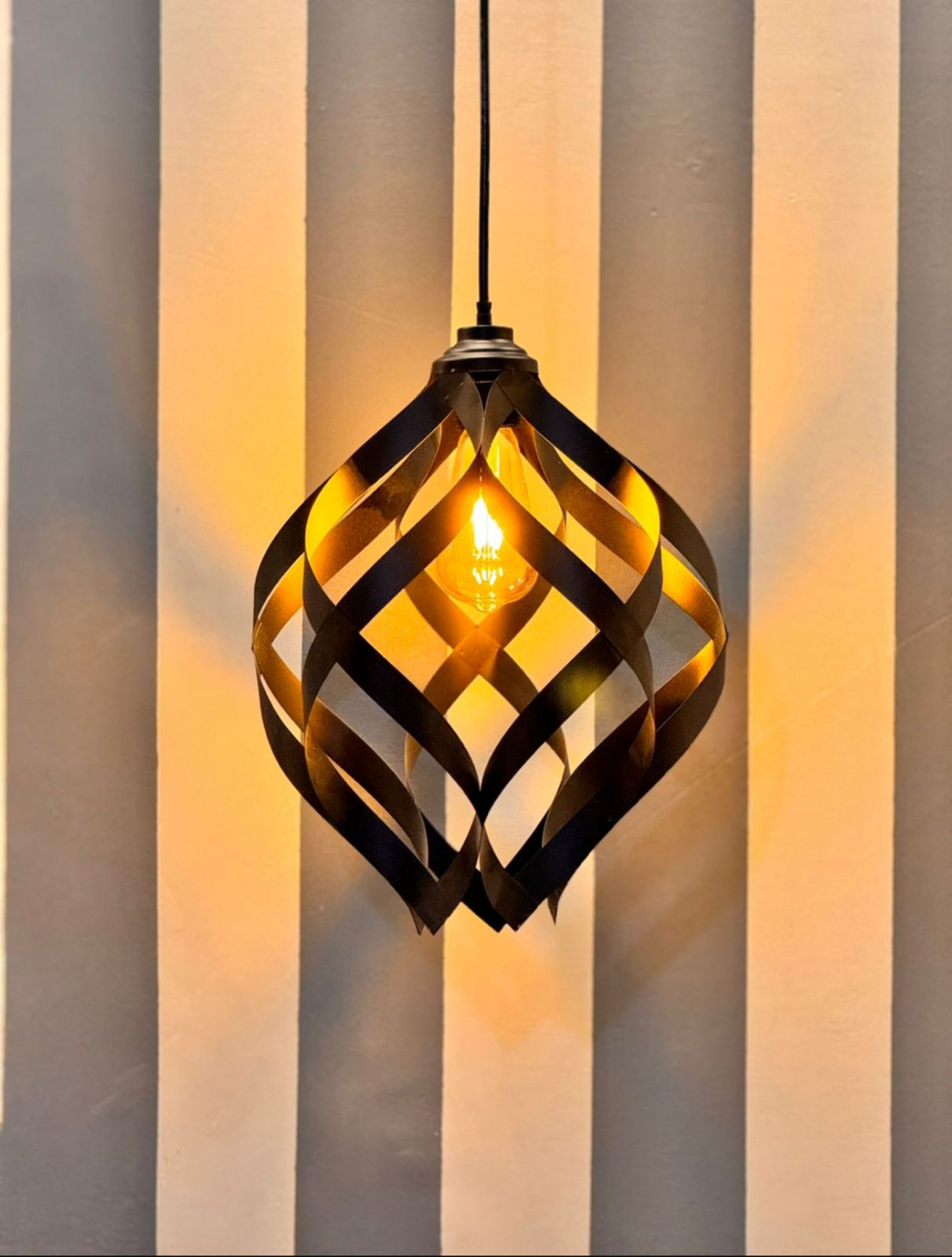 Antique Black Iron Hanging Light