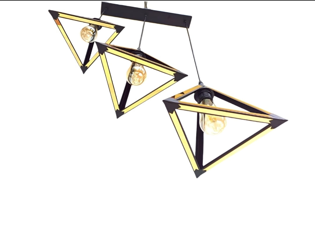 3Piece Golden And Silver Metal Hanging