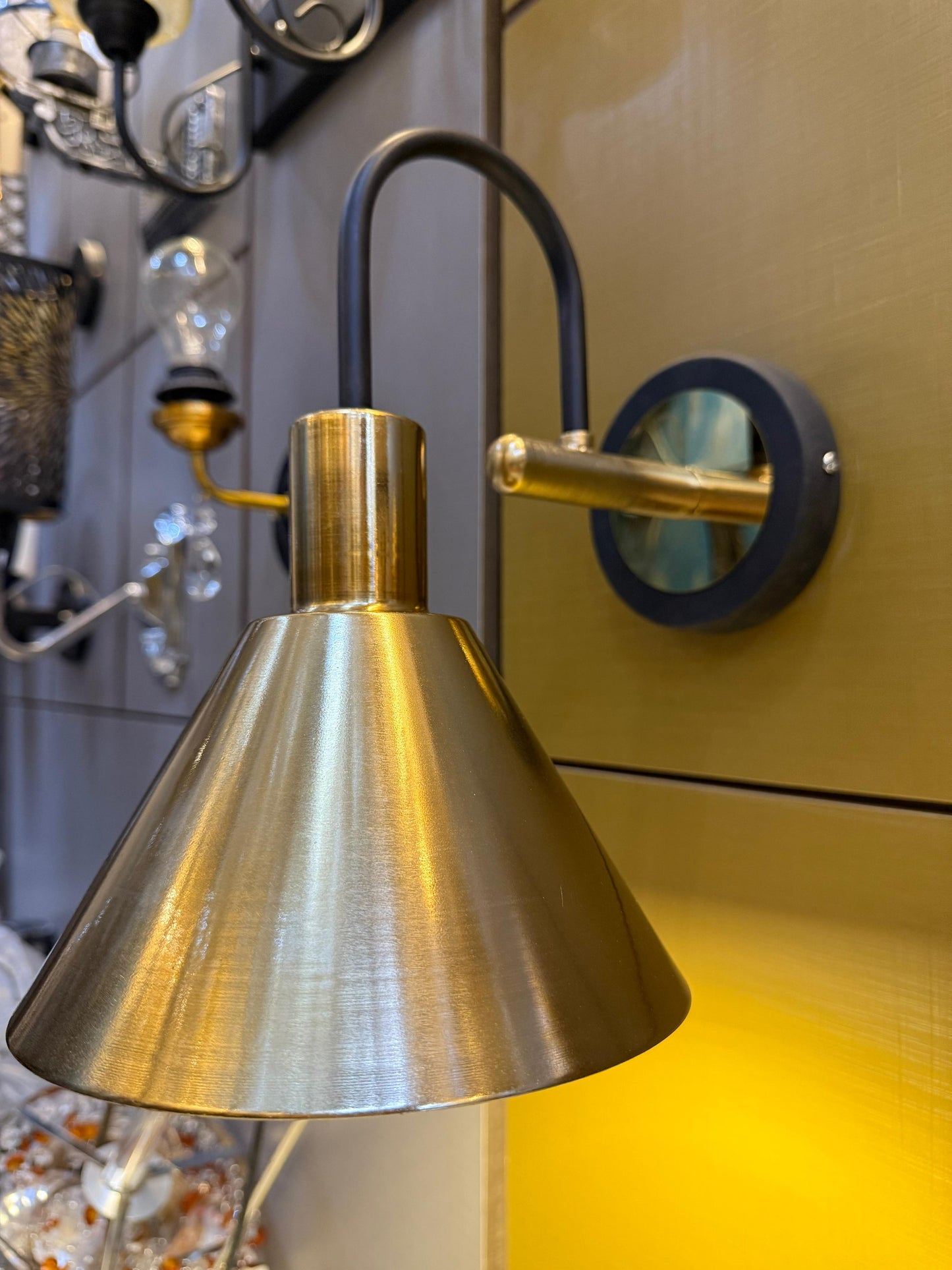 Golden Cone Metal Wall Light