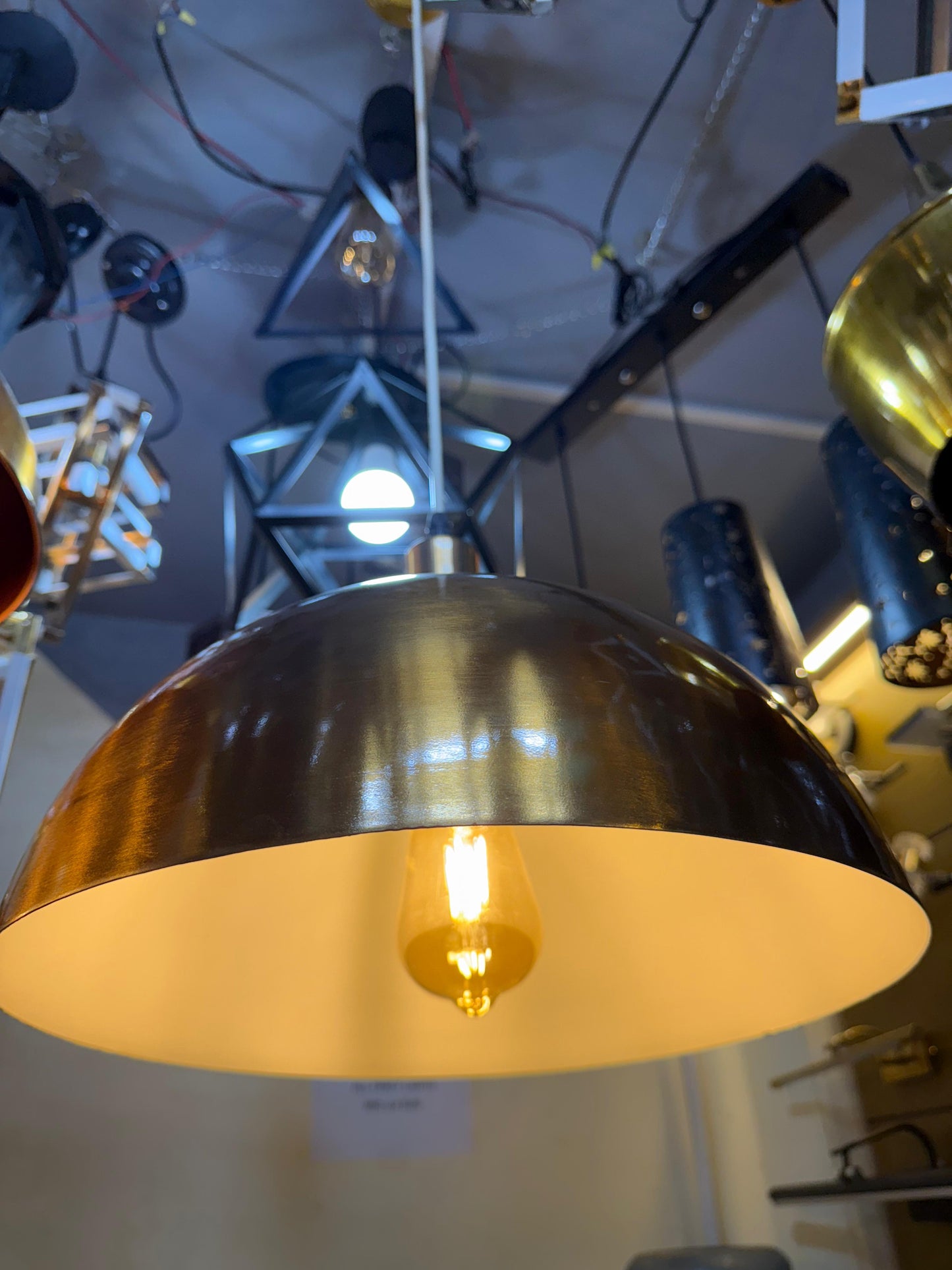 Golden Dome Pendant Light