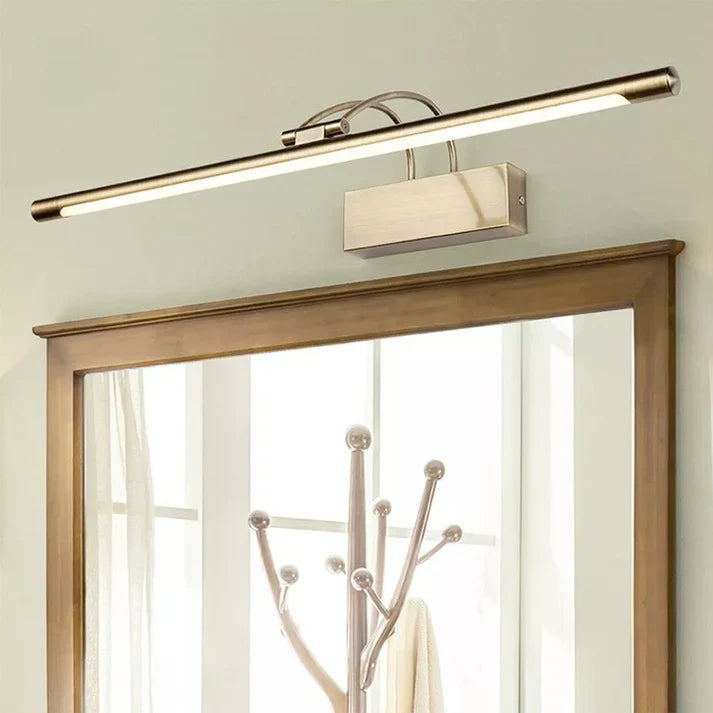 Brass Dual-Style LED Mirror & Frame Light (single option warm color)