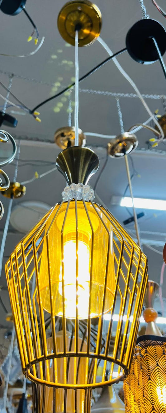 Golden Cage Pendant Light
