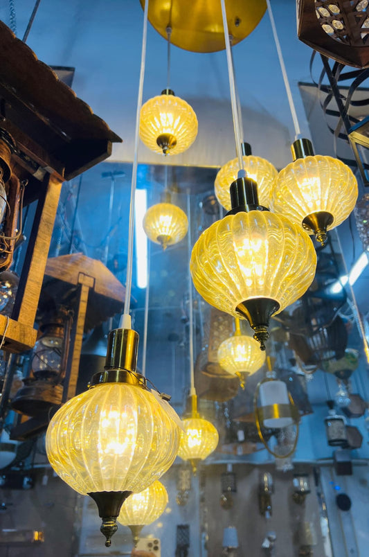 Vintage Glass Globe Pendant Light
