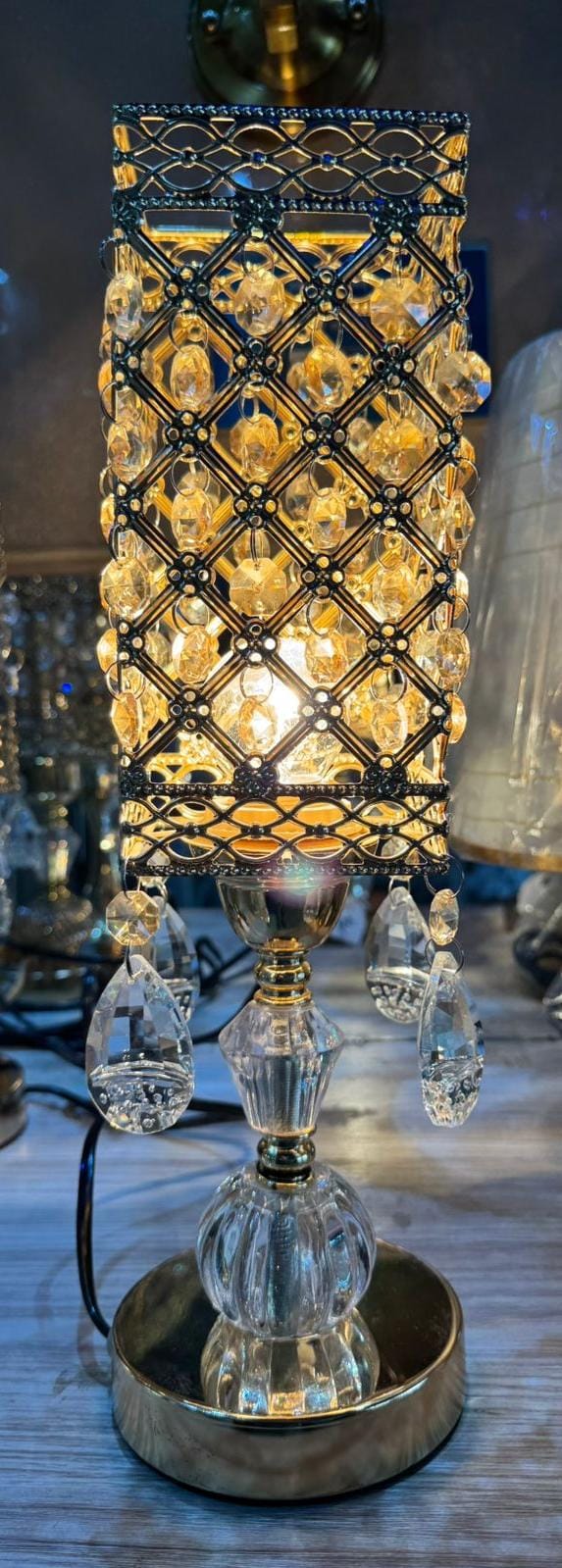 Golden Square Elegance Table Lamp