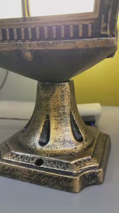 Diecast And Fiber Pillar Lamp(Pair)