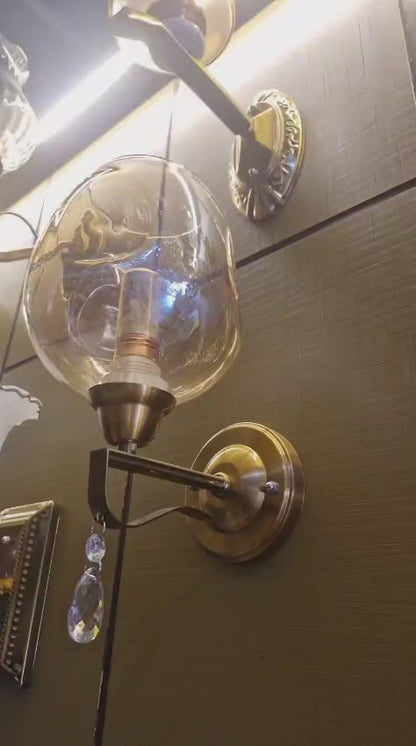 Crystal Glass Wall Light