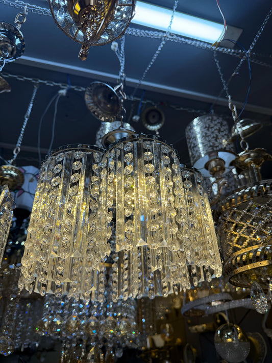 Star Shape Crystal Fanoos With Built-in LED