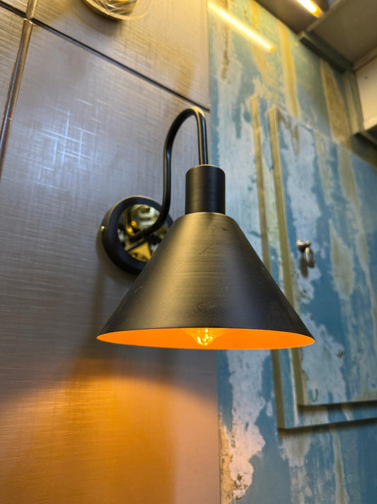 Black Cone Wall Lamp