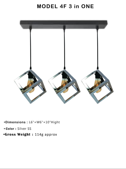 3Piece Cube Metal Pendant