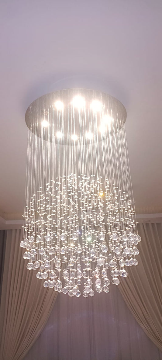 Crystal Raindrop Chandelier (2.5 ft width)(3ft height) (Flat 50% off 🎉)