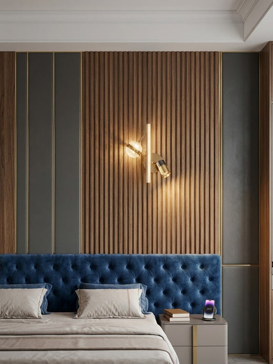 Luxury Crystal & Gold LED Wall Light