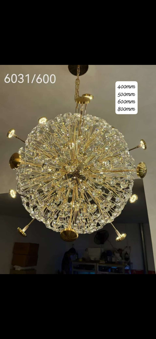 Corona Shape LED Crystal Chandelier