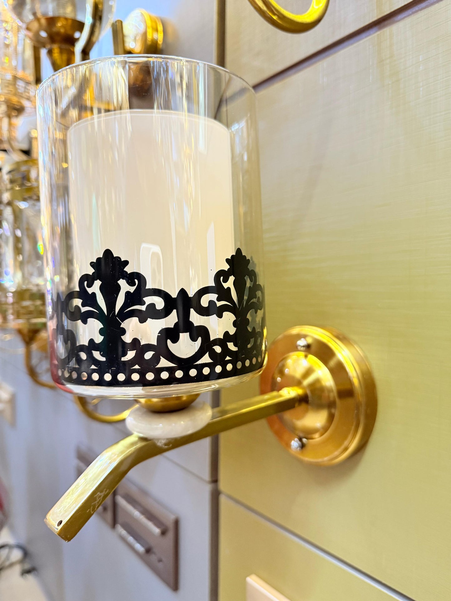 Double Glass Wall Lamp