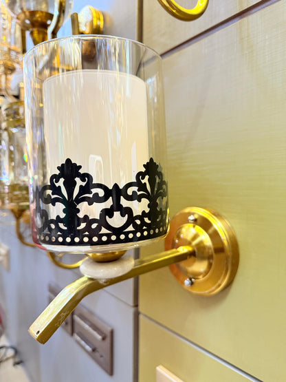 Double Glass Wall Lamp