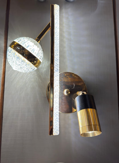 Luxury Crystal & Gold LED Wall Light