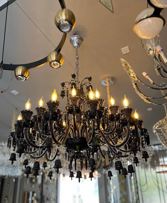 Luxury Black Crystal Chandelier